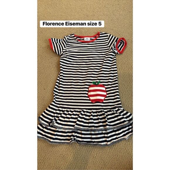 Florence Eiseman size 5 Apple applique dress SHIPS SAME DAY! - Picture 1 of 1